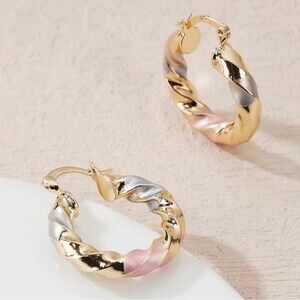 Twisted Hoop Earrings NWT